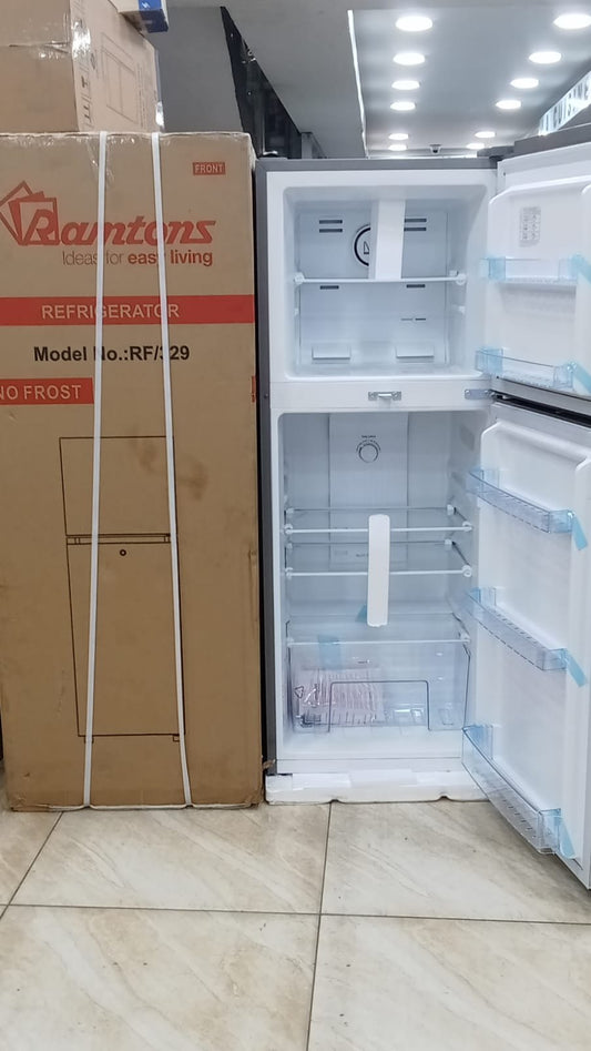 Ramtons 188 LITRES DOUBLE DOOR NO FROST FRIDGE, SILVER- RF/329