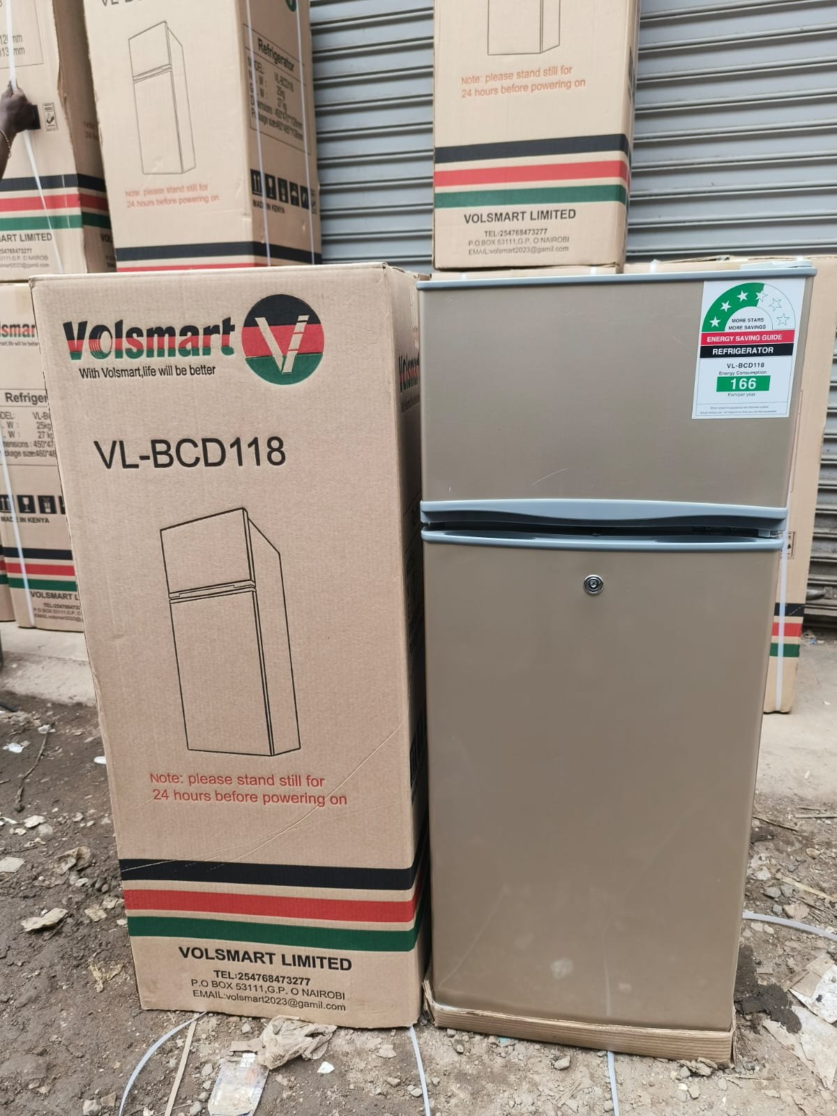 Volsmart 118litres double door refrigerator