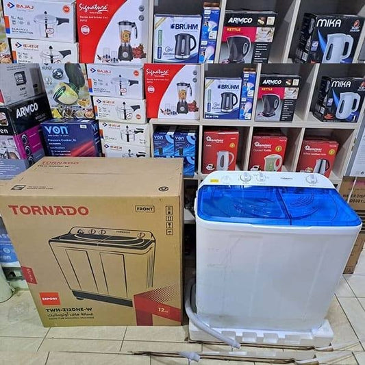 Tornado washing machine twin tub 12kg spin top load