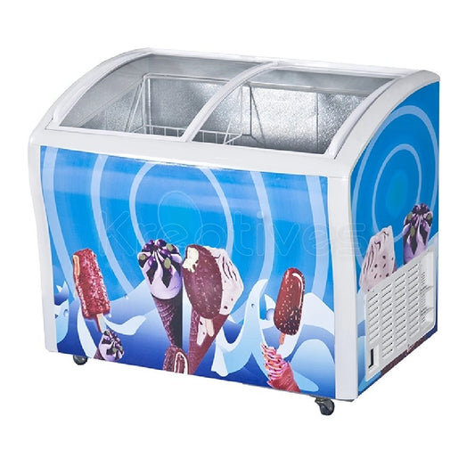 Showcase ice cream freezer 303 litres glass door