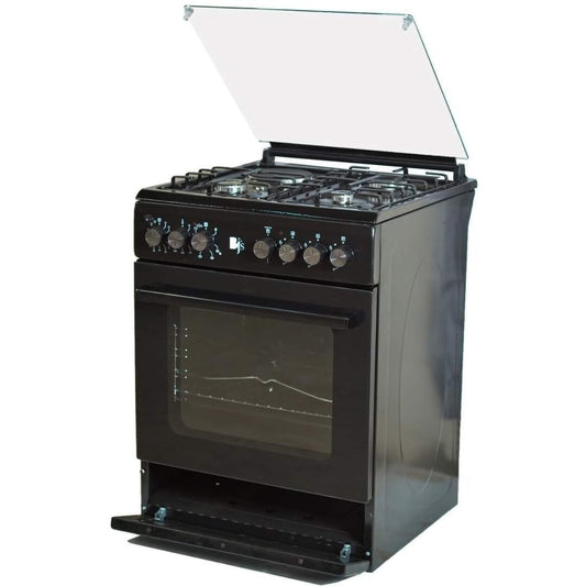 BJS 3 gas+ 1 Hot plate 60×60 standing cooker with turbo fan