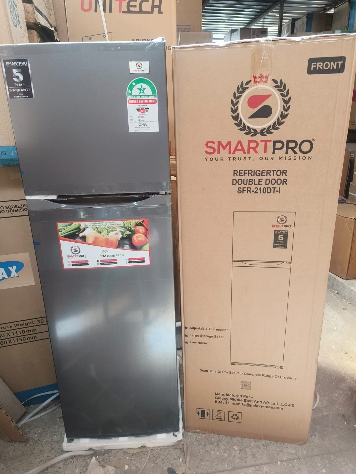 SmartPro 168L double door fridge