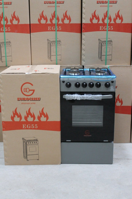 Eurochef full gas with electric oven + timer standing cooker