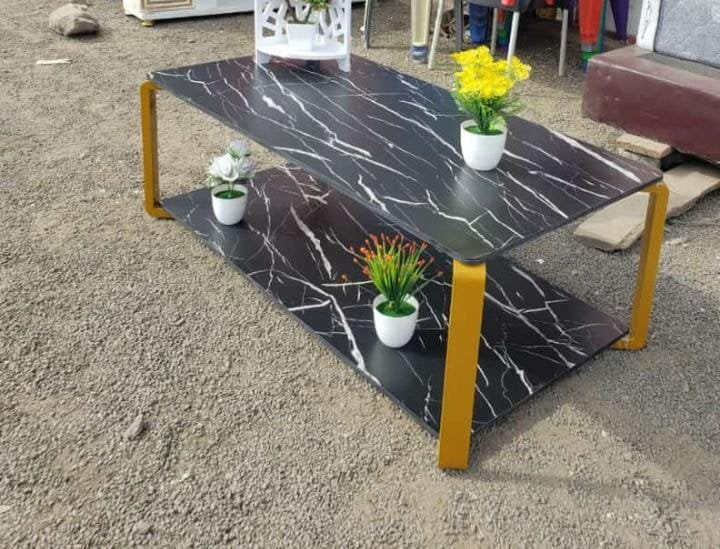Black executive  MDF marble effect table