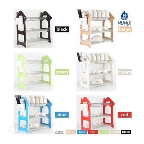 Nunix 3 Tiers Wood Dish Rack DR3H