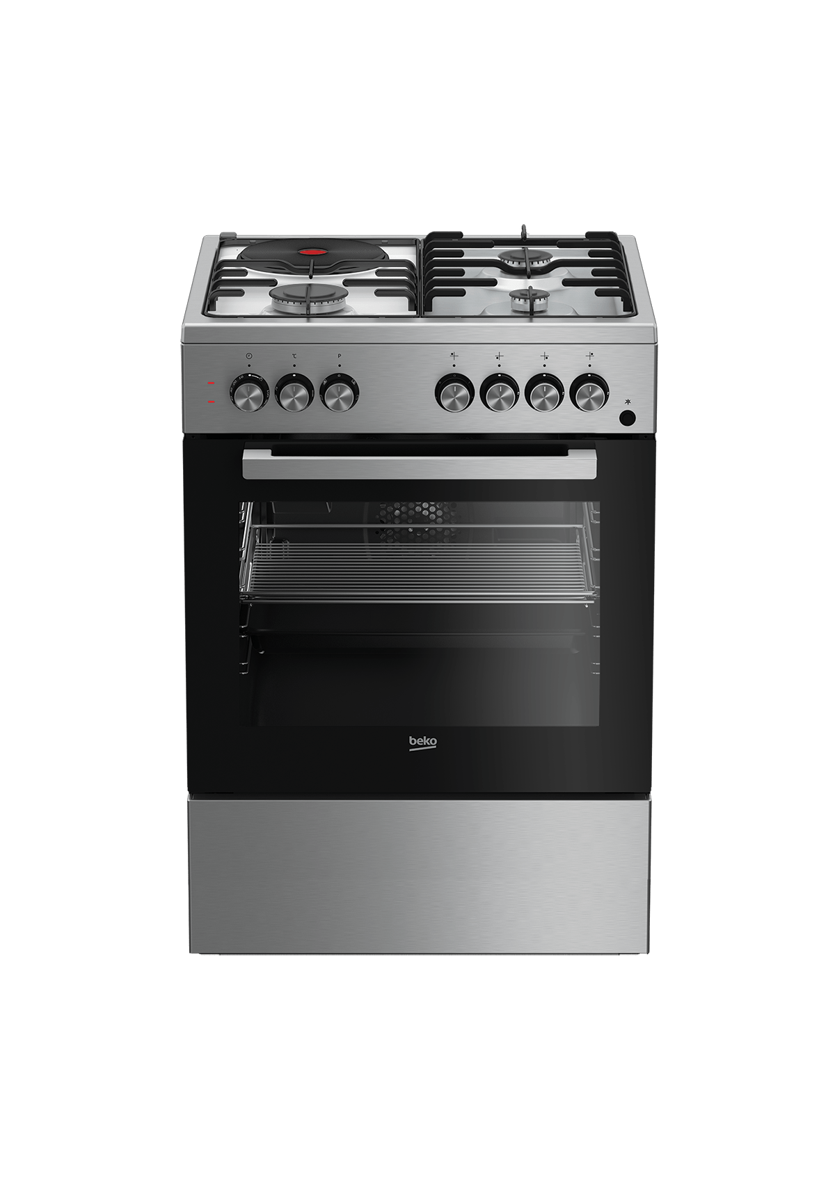 BEKO 3G+1E 60x60cm Standing Cooker FSET63110DX Semi inox